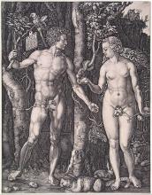Albert Direr, "Adam i Eva", bakrorez, 16. stoljeće